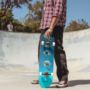 3D Sköldpaddor Kust Mini Skateboard Bräda 18,5 Cm