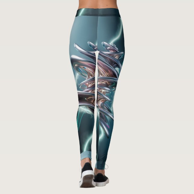 3D Skriv ut modern konst Leggings (Baksida)
