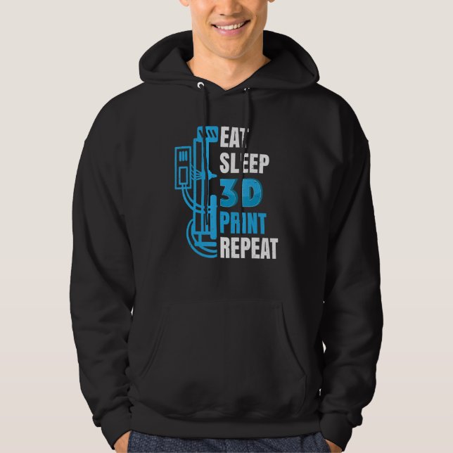 3d-skrivare 3d-utskrift Modellbyggare 3d-utskrift Hoodie (Framsida)