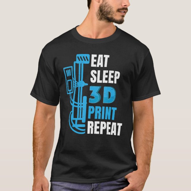 3d-skrivare 3d-utskrift Modellbyggare 3d-utskrift T Shirt (Framsida)