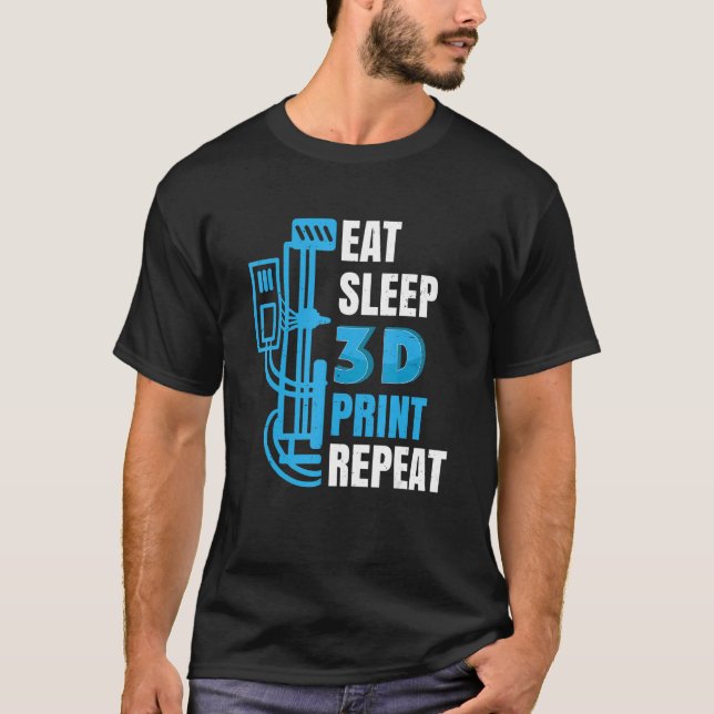 3d-skrivare 3d-utskrift Modellbyggare 3d-utskrift T Shirt (Framsida)