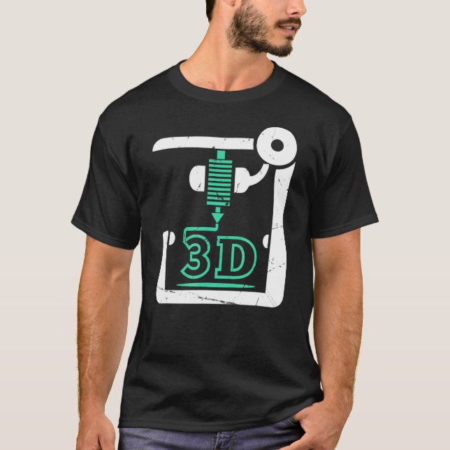 3d-skrivare Cnc G-kod 3d-skrivare T Shirt (Framsida)