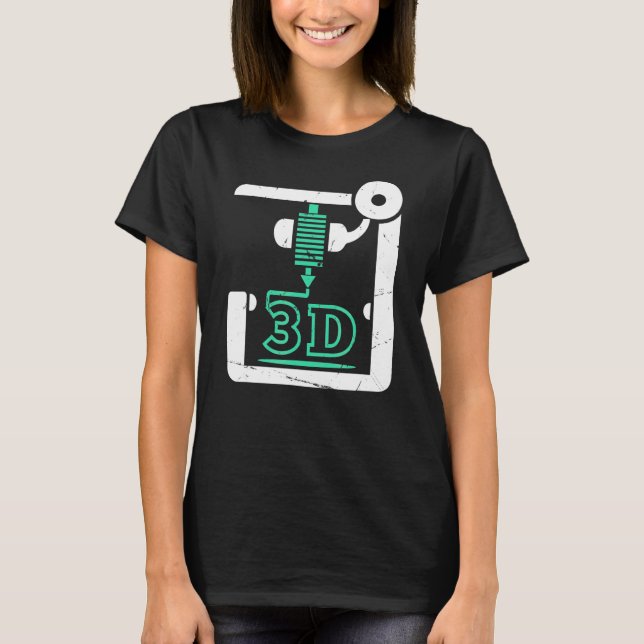 3d-skrivare Cnc G-kod 3d-skrivare T Shirt (Framsida)