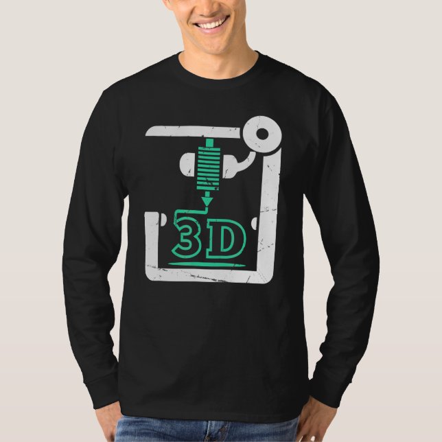3d-skrivare Cnc G-kod 3d-skrivare T Shirt (Framsida)