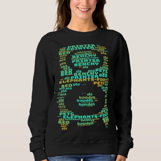 3D-skrivare het ände ordmoln  1 T Shirt (Framsida)