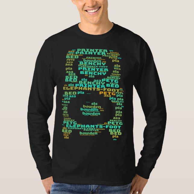 3D-skrivare het ände ordmoln  1 T Shirt (Framsida)