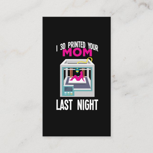 3D-skrivare Skriva ut Ingenjör på Mamma Visitkort (Framsida)