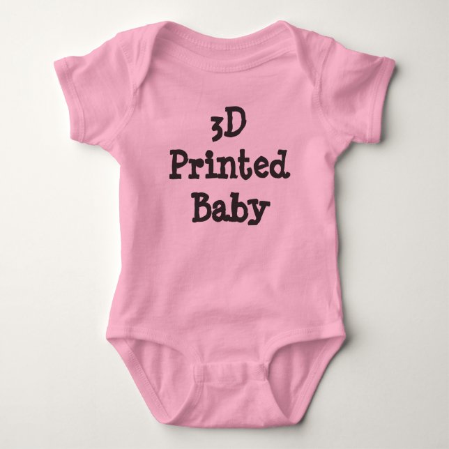 3D skrivev ut babyen Tee Shirt (Framsida)