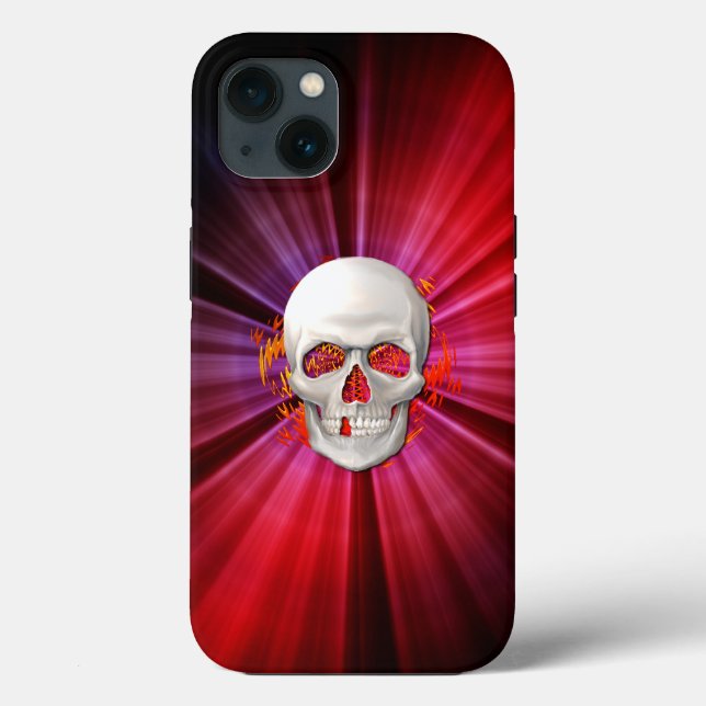 3D Skull vid ljusbrand (Baksida)