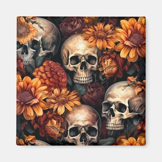 3D-skullbild Magnet (Framsidan)