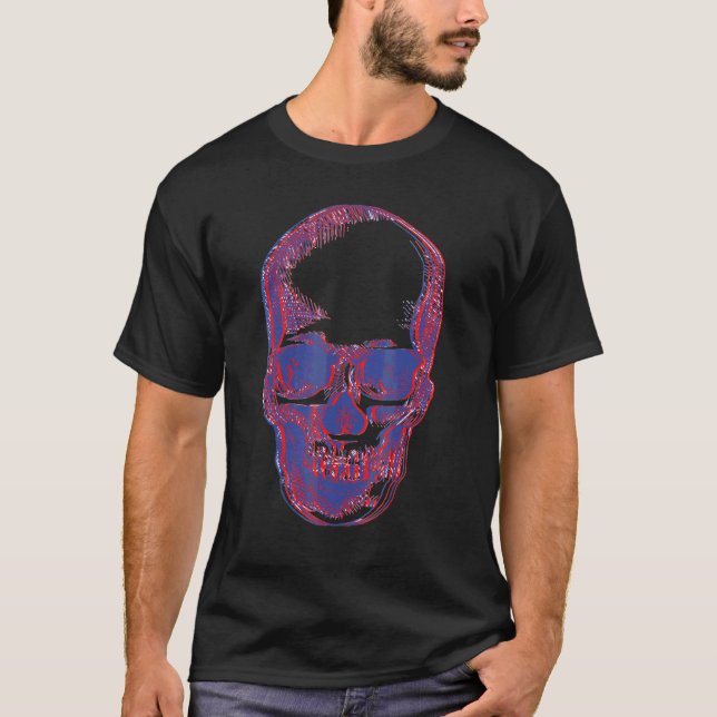 3d Skullerlig, söt konst T Shirt (Framsida)