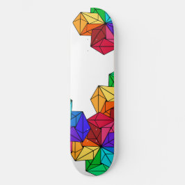 3D Slumpmässiga trianglar för Bright Rainbow Cube  Mini Skateboard Bräda 18,5 Cm