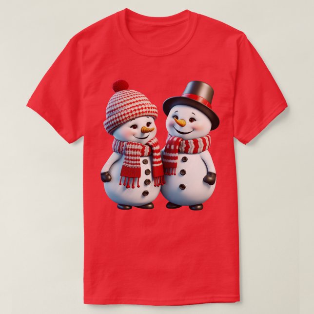 3D-Snögubbar 4 T Shirt (Design framsida)