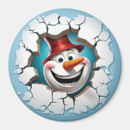 3D Snögubbe - Uppspelningsbar morot som inte finns Magnet
