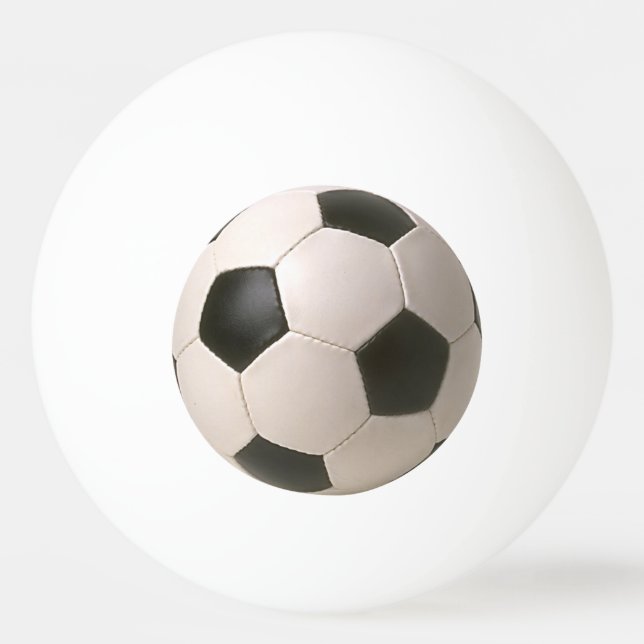 3D Soccerball Black White Football Pingisboll (Baksidan)