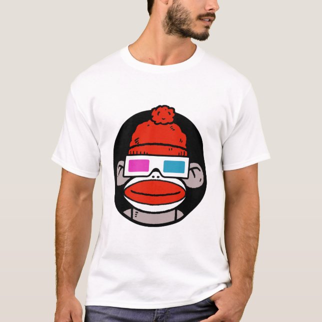 3D Sock monkey Tee Shirt (Framsida)