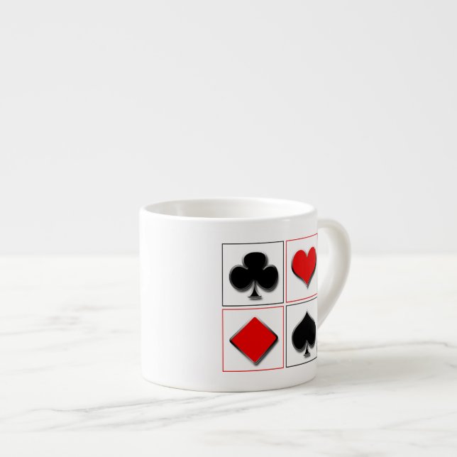 3D som leker kortkostymer Espressomugg (Framsida höger)