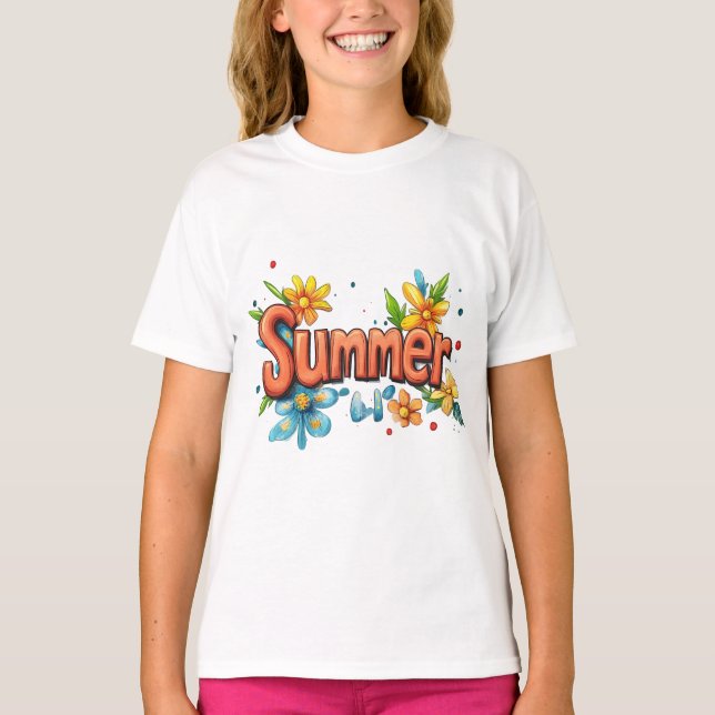 3d Sommartext T Shirt (Framsida)