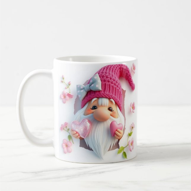 3d söt tomte mugg omslag, 3d design mugg omslag (Vänster)