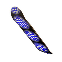3D Sphere Crazy Black och Blue Skateboard Bräda 20 Cm