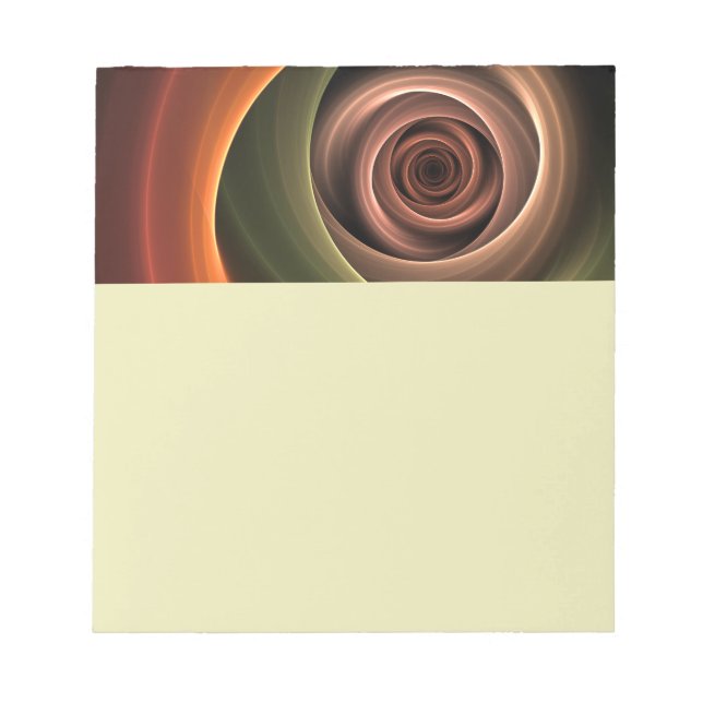3D Spiral Abstrakt Varm Färg Modern Fraktal Konst Anteckningsblock (Framsida)