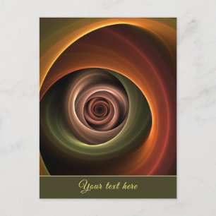 3D Spiral Abstrakt Varm Färg Modern text i sidled Helg Vykort