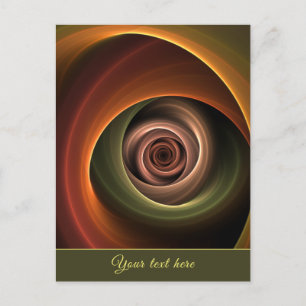 3D Spiral Abstrakt Varm Färg Modern text i sidled Vykort