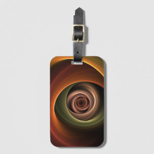 3D Spiral Abstrakt Varm Färger Modern Fraktal Kons Bagagebricka