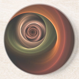 3D-spiral Abstrakt Varmfärgade Modern Fraktal Kons Underlägg