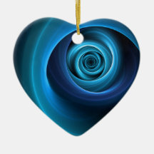3D Spiral Blue Färg Modern Abstrakt Fractal Art