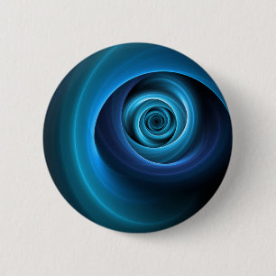 3D Spiral Blue Färg Modern Abstrakt Fractal Art Knapp