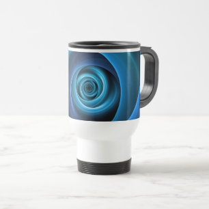 3D Spiral Blue Färg Modern Abstrakt Fractal Art Resemugg