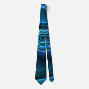 3D Spiral Blue Färg Modern Abstrakt Fractal Art Slips