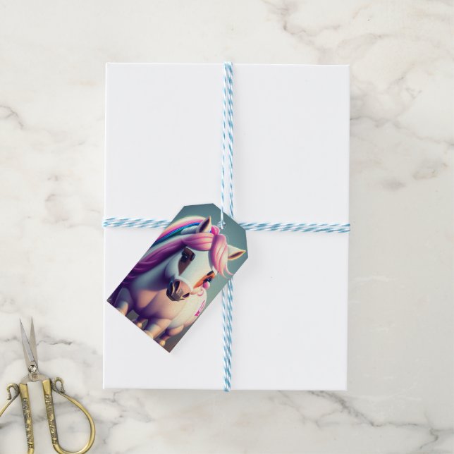 3D Spirit Pony 2 Presentetikett (Med Snöre)