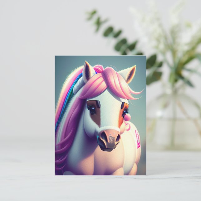 3D Spirit Pony 2 Vykort (Stående Fram)