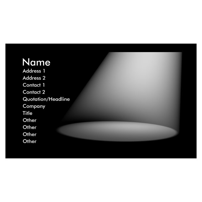 3D-spotlight (vit) Visitkort (Skapare uppladdad)