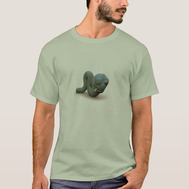 3d stenad mask tee shirt (Framsida)