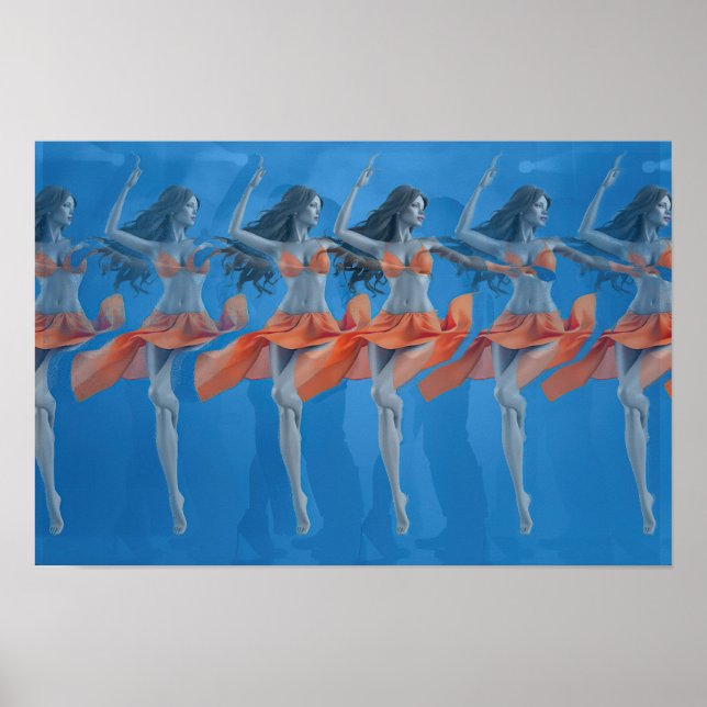 3D Stereogram Dancer Poster (Framsidan)