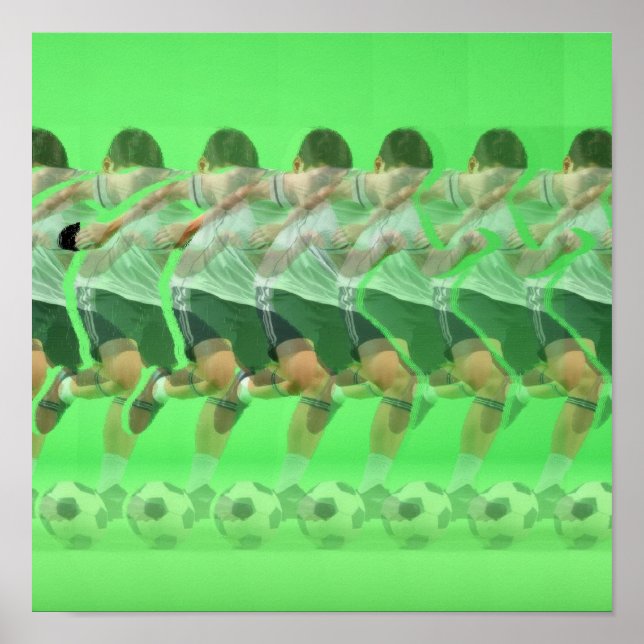 3D Stereogram Fotboll Poster (Framsidan)
