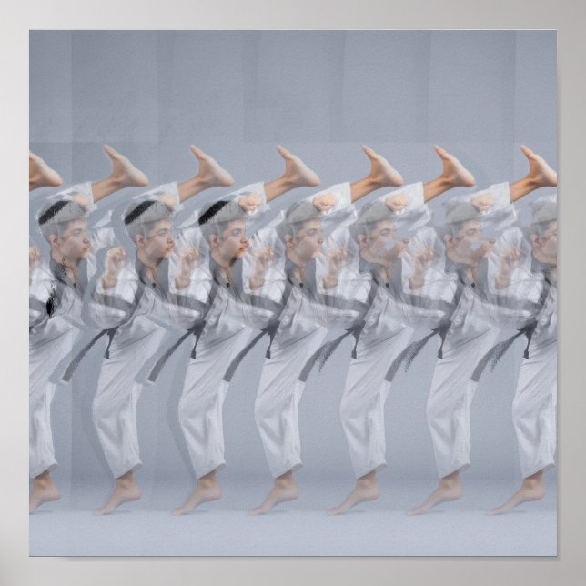 3D Stereogram Karate Affisch (Framsidan)