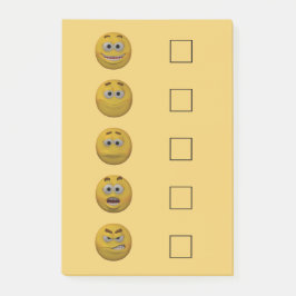 3d Stil Mood Check Emoticon 2 Post-it Block