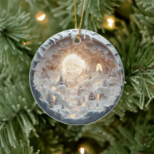 3D Stil Winter Snö Cave-julen Helgdag