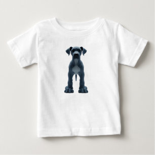 3D Stilisert Blå Grand Danois Karaktär  T Shirt