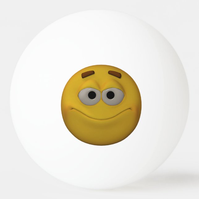 3D Stlyle som ler emoticonen Pingisboll (Framsidan)