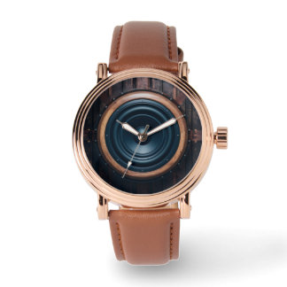 3D Subwoofer Träfinish Framsida Armbandsur