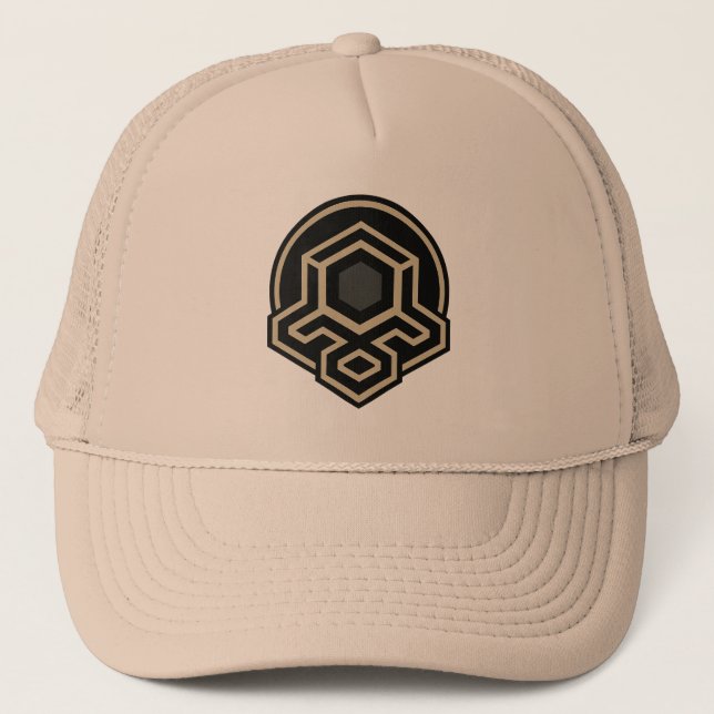 3D Symmetrical Advanced Art Trucker Hat Keps (Framsida)