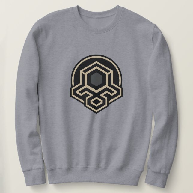 3D Symmetrisk Avancerad Konst Herr Tröja Lång Ärmad Tröja (Design framsida)
