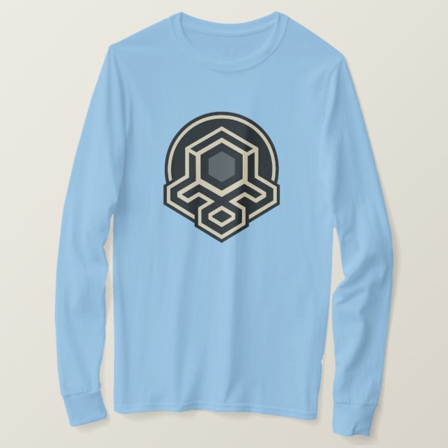 3D Symmetrisk Avancerad Konst Långärmad T-Shirt (Design framsida)
