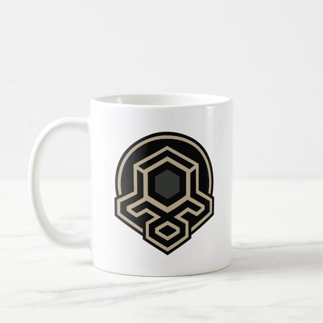 3D Symmetrisk Avancerad Konstmugg Kaffemugg (Vänster)