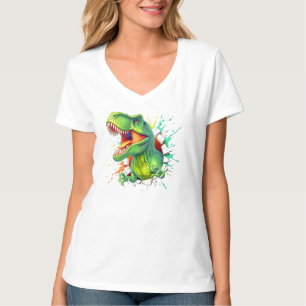 3D T-Rex Dinosaur Vägg Smash Pojkar Barn T-Shirt